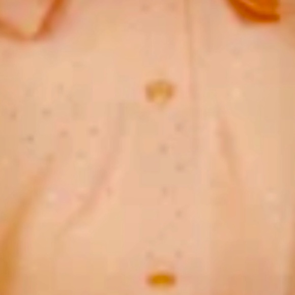 Vintage Peach Swiss Dot Blouse w Bow 6/8 - Picture 5 of 5